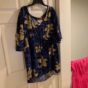 🌺 Hilo Hattie Women’s Hawaiian Blue Dress – Size XL 🌴 - Pre-Owned